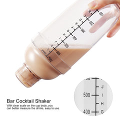 Thickened Manual Hand Shaking Cocktail Shaker with Clear Scale Bar Bartender Tool - Otaj Gifts