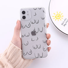 Face art line color painting mobile phone case - Otaj Gifts