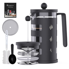 RAINBEAN  French Press Coffee Maker Easy Cleaning Cafeteria, Heat Resistant Borosilicate Glass - Otaj Gifts