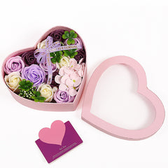 Creative New Soap Flower Heart-shaped Gift Box Valentine's Day Christmas Creative Birthday Gift - Otaj Gifts