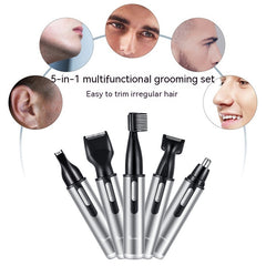 Five-in-one Multifunctional USB Charging Portable Mini Nose Ear Hair Trimmer - Otaj Gifts