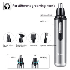 Five-in-one Multifunctional USB Charging Portable Mini Nose Ear Hair Trimmer - Otaj Gifts