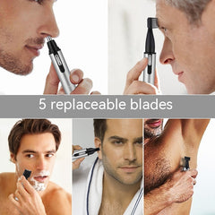 Five-in-one Multifunctional USB Charging Portable Mini Nose Ear Hair Trimmer - Otaj Gifts