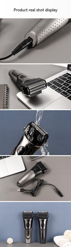 Reciprocating Three-bit Floating Shaver LED Display Rechargeable Men - Otaj Gifts