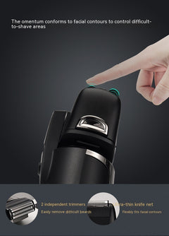 Reciprocating Three-bit Floating Shaver LED Display Rechargeable Men - Otaj Gifts