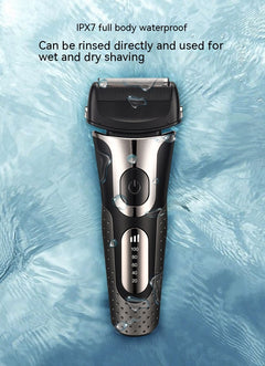 Reciprocating Three-bit Floating Shaver LED Display Rechargeable Men - Otaj Gifts