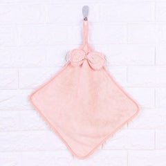 Coral velvet bow absorbent towel - Otaj Gifts