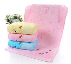 Bamboo Fiber Kitten Face Bath Towels - Otaj Gifts