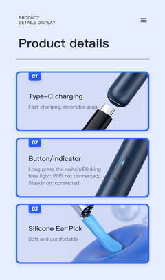 Visual Earpick Endoscope Smart Ear Picking Tools WiFi - Otaj Gifts
