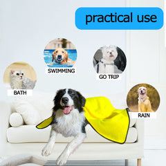 Dog Towels For Drying Dogs Drying Towel Dog Bath Towel, Quick-drying Pet Dog And Cat Towels Soft Fiber Towels Robe Super Absorbent Quick Drying Soft Microfiber Pet Towel For Dogs, Cats Yellow - Otaj Gifts