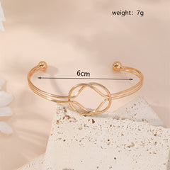 Metal Twist Geometric Knot Winding Hollow Open-end High-grade Light Luxury Personality Fashion Ladies' Bracelet - Otaj Gifts