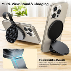 Magsafe Gen 2 Magnetic Stand With 2 Magnetic Plates - Black - Otaj Gifts