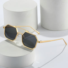 Top Bar Geometric Frame Fashion Glasses - Otaj Gifts