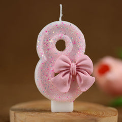 Creative Digital Bow Birthday Candle - Otaj Gifts