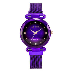 Women's Starry Quartz Lazy Magnet Strap Iron-absorbing Watch - Otaj Gifts
