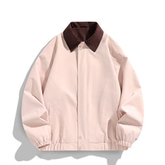 Pure Color All-matching Polo Collar Jacket Top - Otaj Gifts