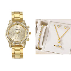 New Women's Watch Suit Quartz Diamond Watch - Otaj Gifts