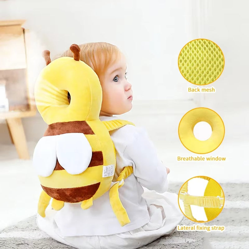 Head Back Protector Baby Protect Pillow Learn Walk Headgear Prevent Injured Safety Pad Prevention Fall Cartoon Bee Kids Pillows - Otaj Gifts