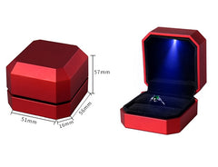 LED Wedding Ring Box Jewelry Display Storage Showcase - Otaj Gifts