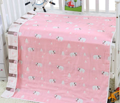 110 * 110cm baby bath towel cover blanket gauze children quilt quality baby children pure cotton 6 six layer gauze bath towel - Otaj Gifts