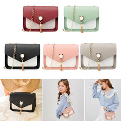 Small Messenger Bag New Sweet And Cute Cat Tassel Decoration Chain One Shoulder Small Square Bag Casual Messenger Bag - Otaj Gifts