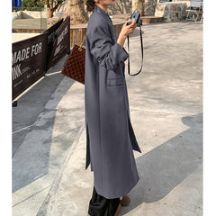Womens Long Trench Coat, Classic Trench Coat, British Style Women's Coat Outerwear, Elegant Jacket For Women, Spring Clothing - Otaj Gifts