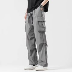 Loose Straight Cargo Pants Wide-leg Pants Men - Otaj Gifts