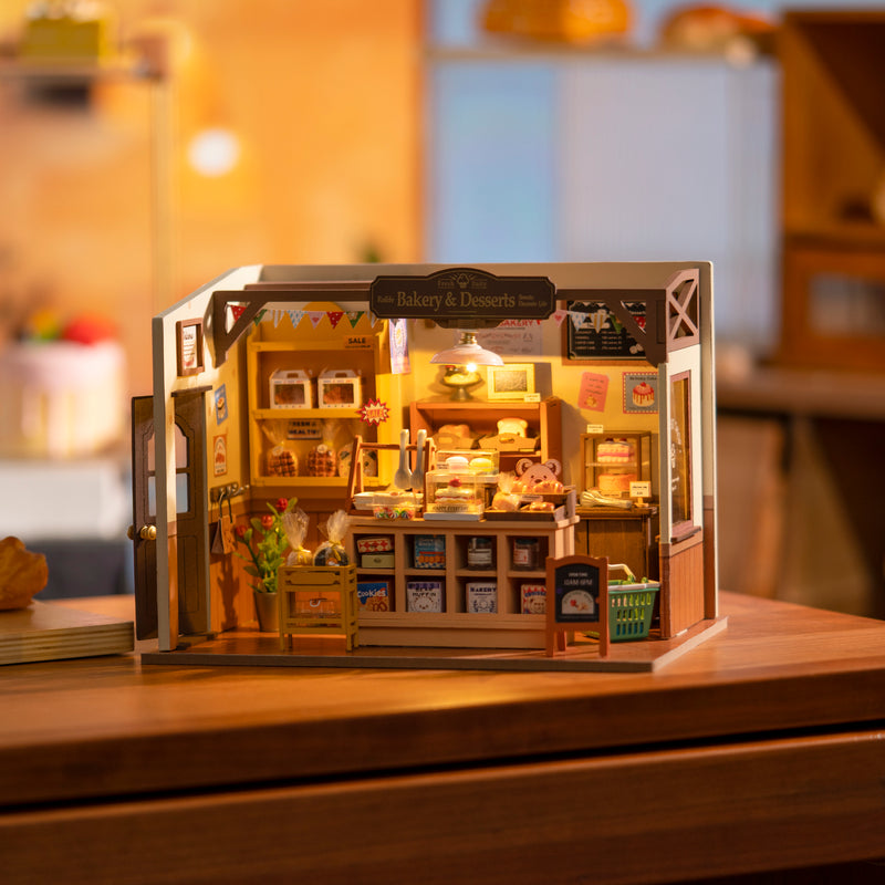 Rolife Becka's Baking House DIY Miniature House For Kids 3D Wooden Toys DG161 - Otaj Gifts