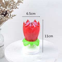 Music Lotus Birthday Music Happy Birthday Song Candle - Otaj Gifts