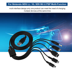 5 in 1 Charger USB for Nintendo NDS Ll  XL 3DS Wii U PSP Multi Function Charging Cable - Otaj Gifts