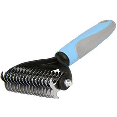 Grooming Brush For Pet Dog Cat Deshedding Tool Rake Comb Fur Remover Reduce 2-Side Dematting Tool For Dogs Cats Pets Grooming Brush Double Sided Shedding And Dematting Undercoat Rake Hair Removal Comb - Otaj Gifts