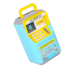 Mini Bank ATM Machine Simulation Face Recognition ATM Machine Money Storage Bank Educational Toys Blue - Otaj Gifts