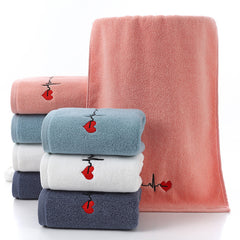 Thickened Absorbent Cotton Embroidered Towel - Otaj Gifts
