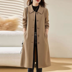 Mid-Length Spring And Autumn New Versatile Trench Thin Coat - Otaj Gifts