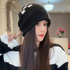 Women's Autumn And Winter Fashionable All-match Wool Knitted Hat - Otaj Gifts
