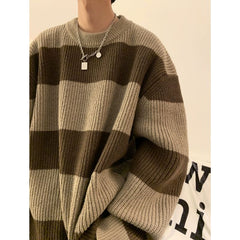 Men's Vintage Stripe Knitwear Coat - Otaj Gifts