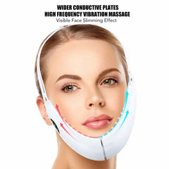 Facial V Lifting Vibration Massager LED Photon Therapy Facial Lifting Device Double Chin V Face Shaped Cheek Lift Belt Machine - Otaj Gifts