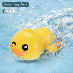 Baby Bath Toys Children Playing Water Small Yellow Duck Swimming Playing Water Little Duck Little Turtle - Otaj Gifts