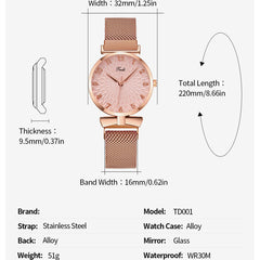 Suit Women's Quartz Watch With Bracelet - Otaj Gifts
