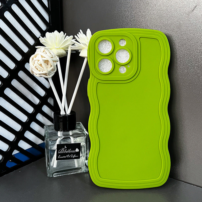 Solid Color Big Wave Suitable For Phone Case Solid Color Drop-resistant Soft Shell - Otaj Gifts