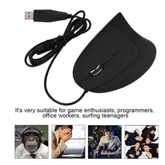 USB Wired Left Hand Vertical Mouse Ergonomic Gaming Mouse Wrist Healthy Mouse - Otaj Gifts