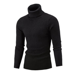 Men's Sweater Casual Retro Twisted Flower Turtleneck Knitting - Otaj Gifts