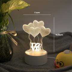 Creative small table lamp bedroom dormitory birthday gift - Otaj Gifts