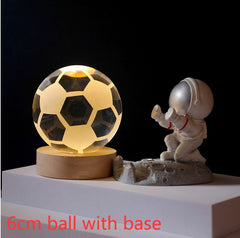 3D Crystal Ball Night Light Solar System Cosmic Theme LED Decoration Light Wooden Base Astronomy Nightlights Birthday Gift - Otaj Gifts