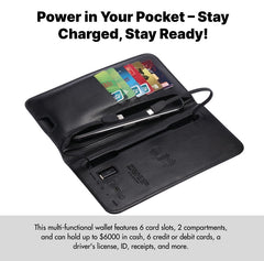 The Charging Wallet Is An Indispensable And Versatile Companion For Everyday Travel. With A Built-in Charging Module, The Battery Life Of The Mobile Phone Is Worry-free. - Otaj Gifts
