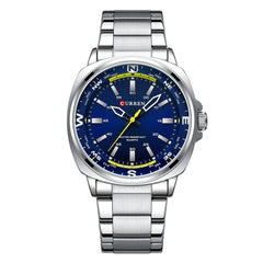 Men's Square Creative Steel Belt Quartz Watch - Otaj Gifts
