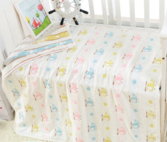 110 * 110cm baby bath towel cover blanket gauze children quilt quality baby children pure cotton 6 six layer gauze bath towel - Otaj Gifts