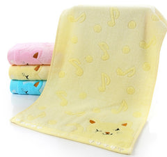 Bamboo Fiber Kitten Face Bath Towels - Otaj Gifts