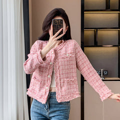 Classic Style Tweed Cardigan Coat For Women - Otaj Gifts