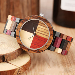 Full color wooden creative digital watch - Otaj Gifts
